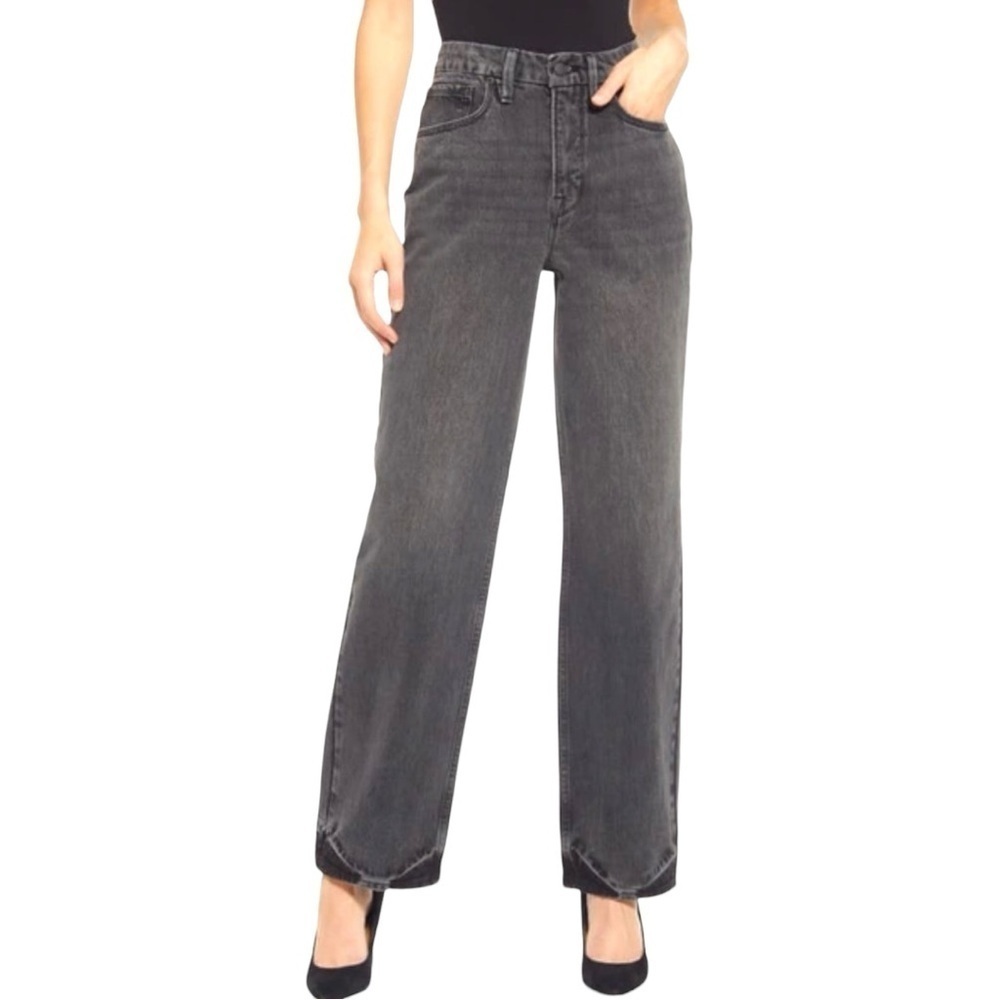 NWT Good American Good 90s Loose Jeans Jeans Black183  16